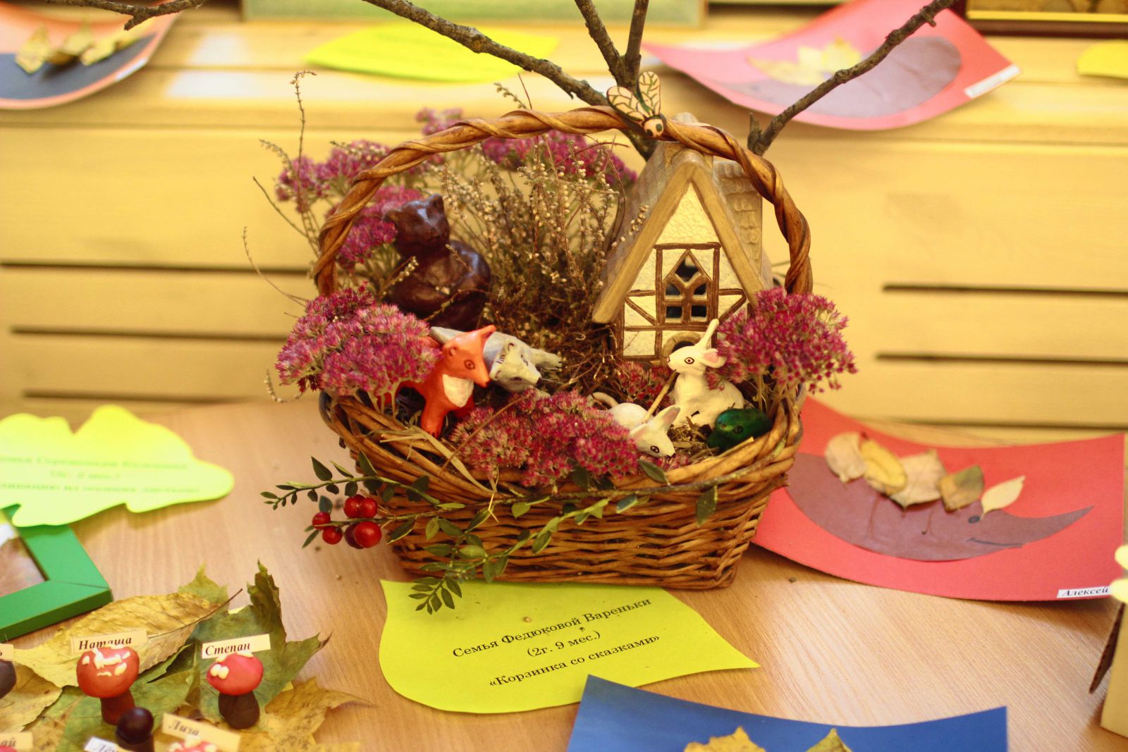 Осенняя корзинка поделка в детский сад